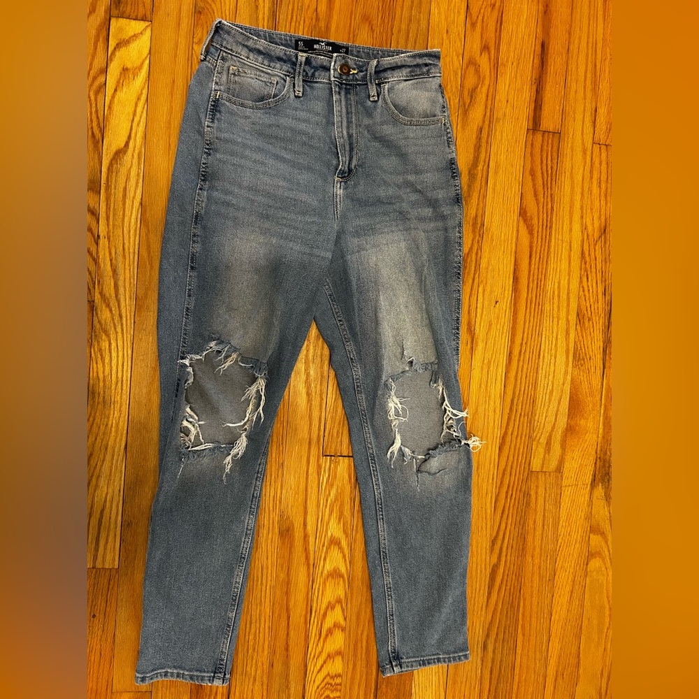 Hollister Ripped Gray Boyfriend Jeans
